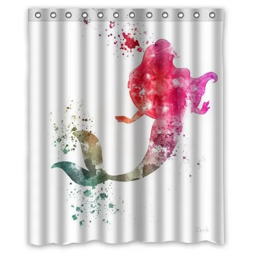 

CHARMHOME Customized Shower Curtain Mermaid Pattern Bathroom Waterproof Mildewproof Polyester Fabric With Fabric with 12 Hooks