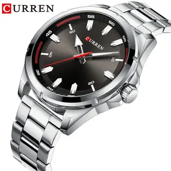 

CURREN Men Watches Sport Waterproof Multifunction Stainless Steel Luxury Brand Quartz Wristwatch Calendar Large Dial Clock