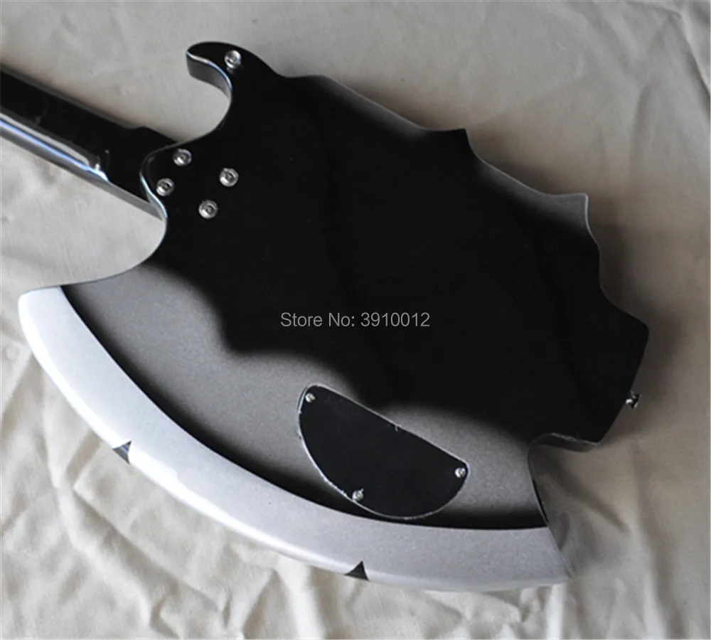 wholesale Custom 4-String Bass Guitar with Axe Signiture and Shape,free shipping