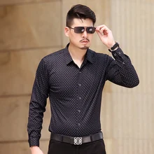 ISMEN Мужская рубашка с длинным рукавом мужская деловая Повседневная мода длинный рукав Формальные Рубашки Slim Masculina Camisa