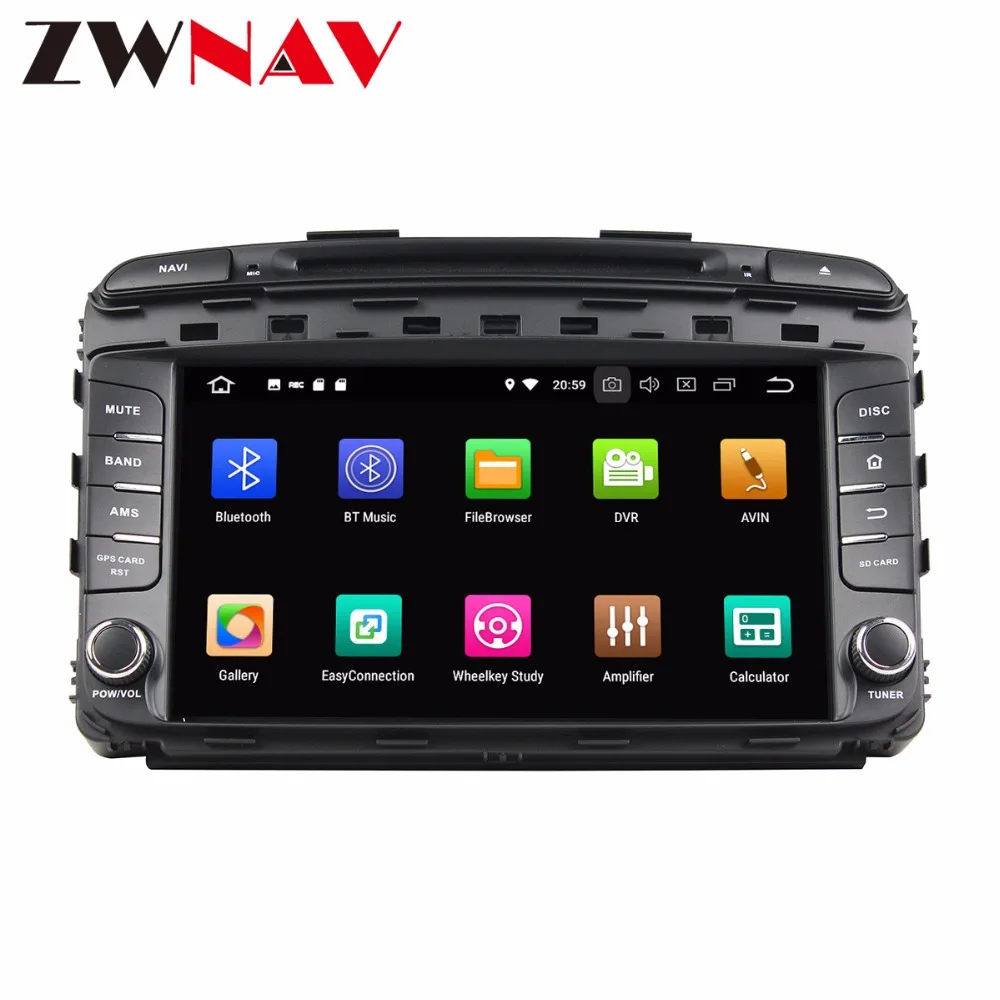 Top IPS Screen Android 8.0 4+32G Car multimedia Player head unit For Kia SORENTO 2015 GPS Navigation Radio Free Maps auto stereo BT 4