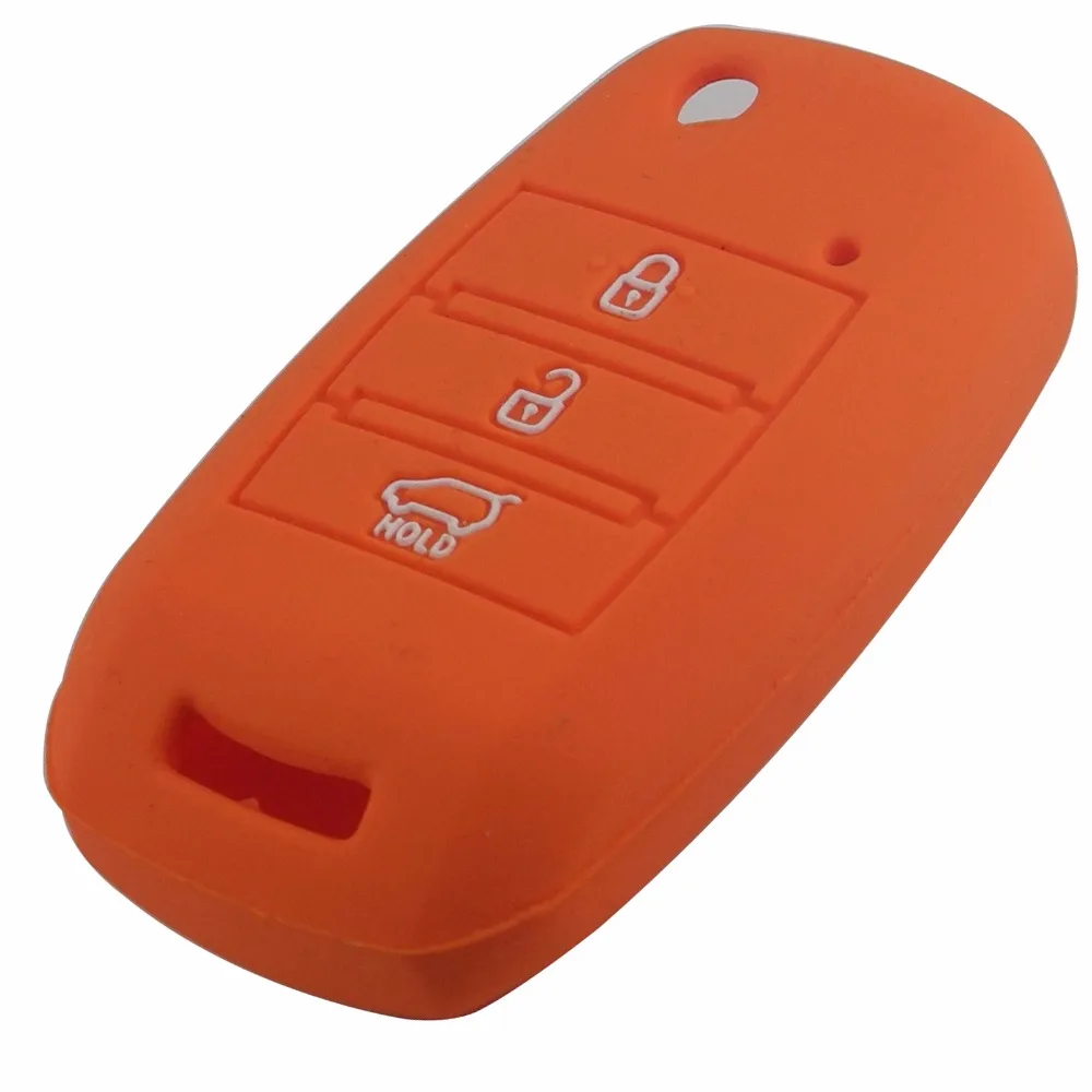 Key Case Cover Flip Key Fob Shell 3 Buttons Silicone Remote Folding Flid Key Case Cover For Kia Sorento Carens K2 K3 K4 K5