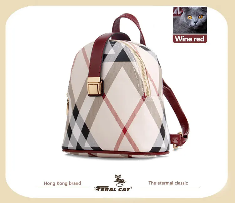 FERAL CAT Womens Backpacks Leisure Shoulder Bag Backpack Ladies58