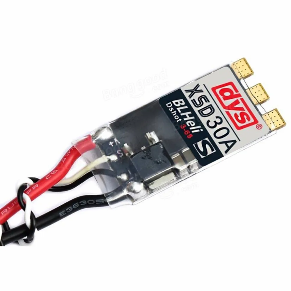DYS XSD 30A 3-6S ESC BLHeli_S DSHOT Dshot600 контроль скорости для FPV гоночного дрона квадрокоптера |