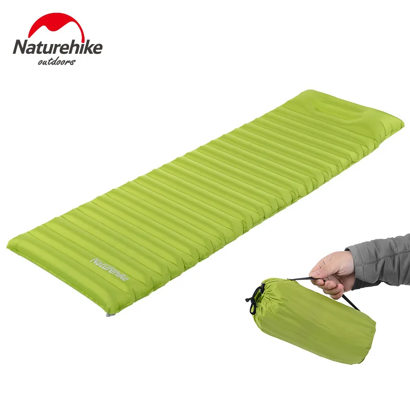 Cheap  Naturehike Sleeping Pad Fast Filling Air Bag Super Light Camping Mat With Pillow Portable Beach Mat