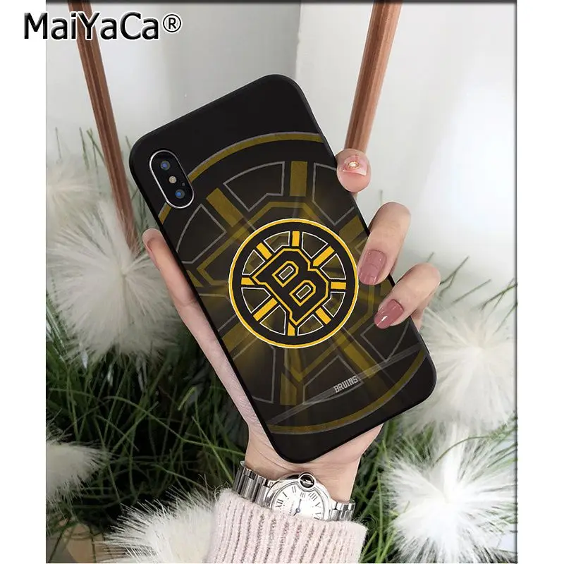 MaiYaCa Boston Bruins Силиконовый ТПУ мягкий черный чехол для телефона для iPhone 5 5Sx 6 7 7plus 8 8Plus X XS MAX XR - Цвет: A2