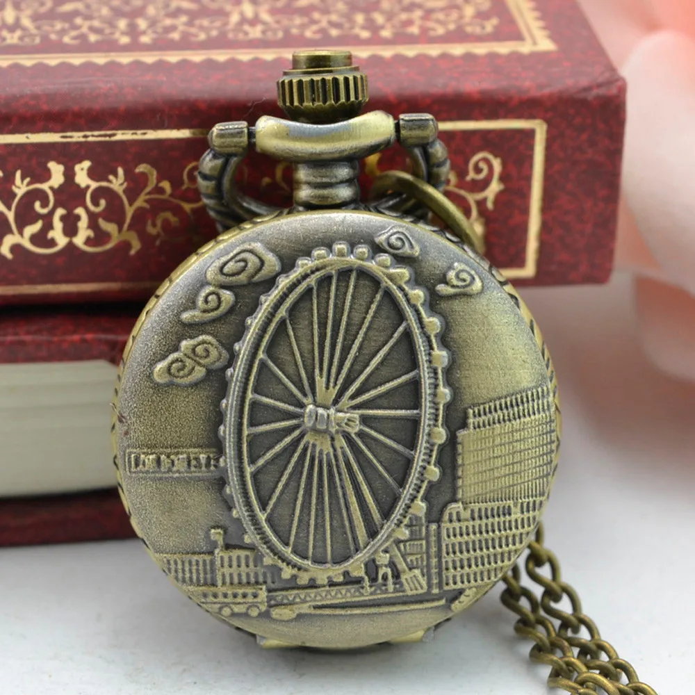 Винтажный стимпанк Ретро Бронзовый дизайн карманные часы кварцевые кулон ожерелье подарок reloj warcraft Новинка горячая распродажа