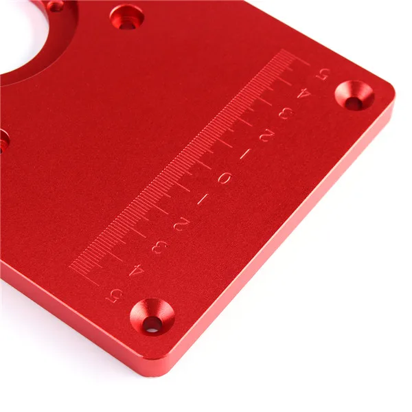 Multifunctional Red Aluminium Alloy Router Table Insert Plate For Woodworking Engraving Machine