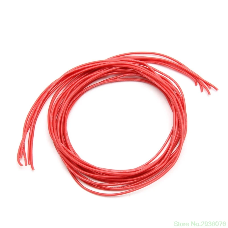 24AWG Калибр силиконовый гибкий провод многожильный V# медные кабели 5 м для RC черный красный Прямая поставка поддержка