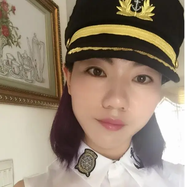 

2020 Women Cotton Sailor Captain Hat Uniforms Costume Party Cosplay Stage Perform Flat Navy baseball cap for Adult and Children