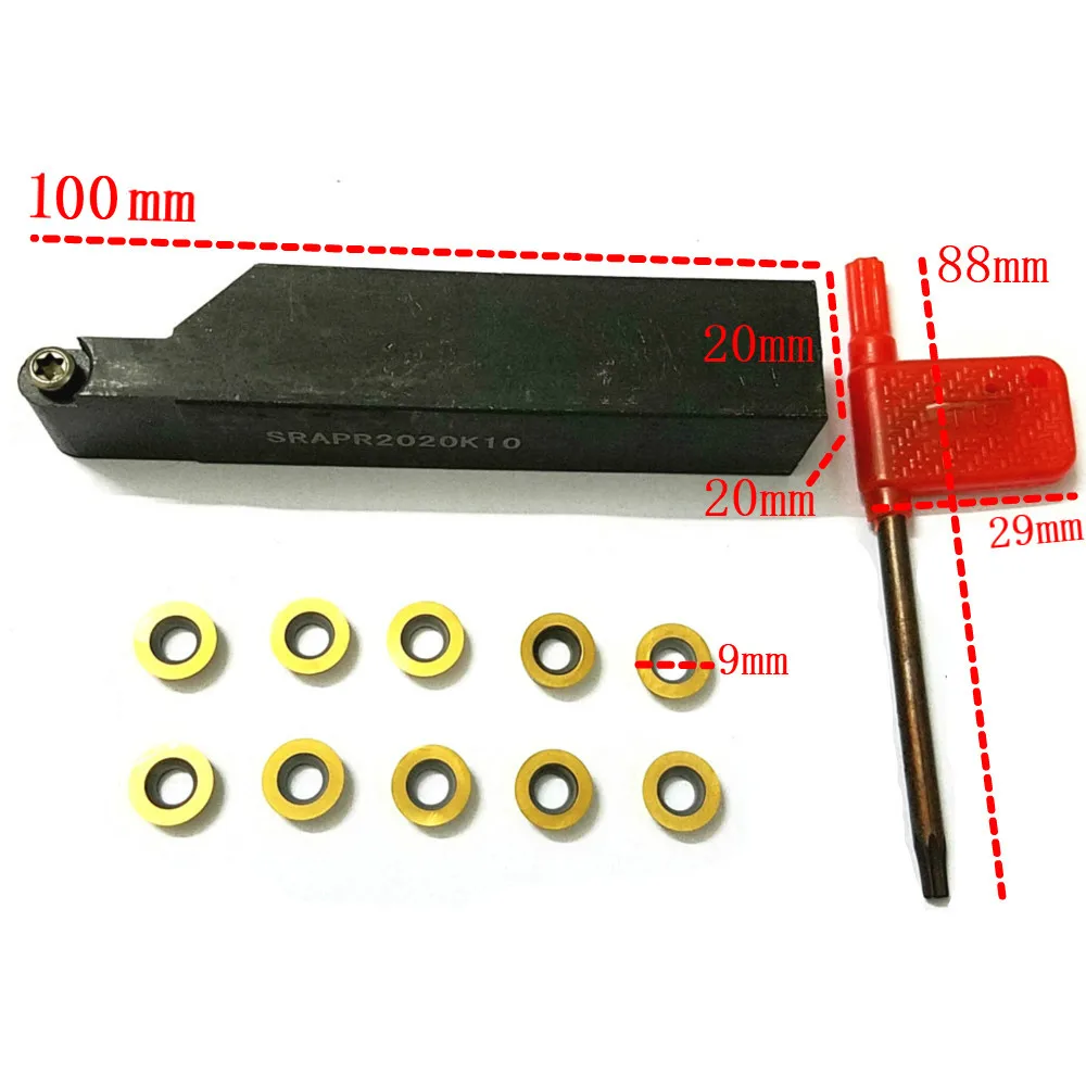 SRAPR2020K10 Turning Tool Holder Boring Bar Face Milling External Lathe