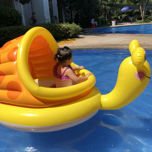 Mignon Enfant Jaune Piscine Dessin Animé Escargot Forme Plastique