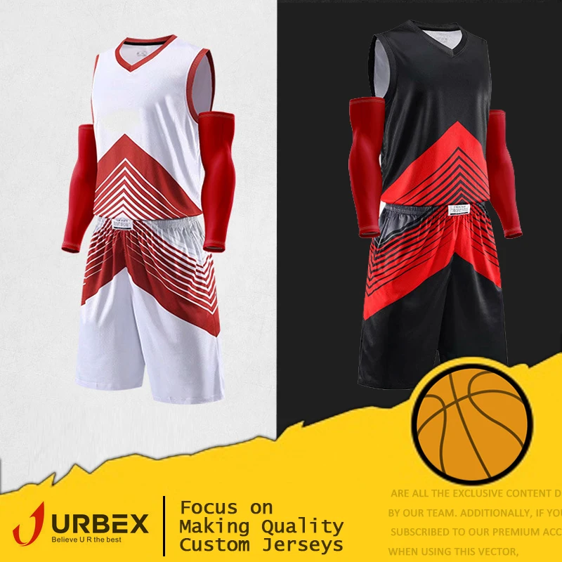 

URBEX Custom Basketball Jerseys Uniform Personalize Shirt Blank Plain Set DIY Your Own Team Kit Customize Design Logo XF1014
