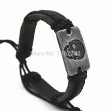 Крутой унисекс сплав пиратский череп голова сёрфинга кожаный браслет подарок на Хэллоуин MB138
