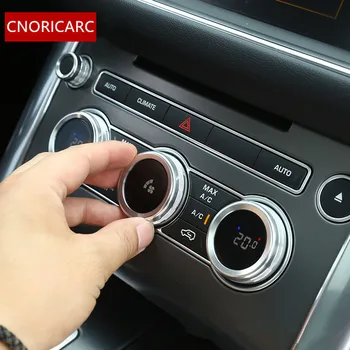 

CNORICARC For Land Rover Range Rover Sport 2014-17 4pcs Aluminium alloy Center Console Air Conditioning Volume Knob Circle Trim