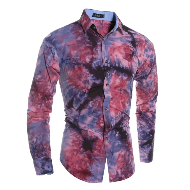 mens tie dye dress shirt