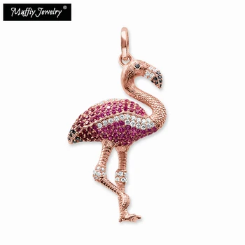 

Pink Flamingo Bird Pendant,Thomas Style Glam Jewelry Good Jewelry For Women,Ts Trendy Gift In 925 Sterling Silver,Super Deals