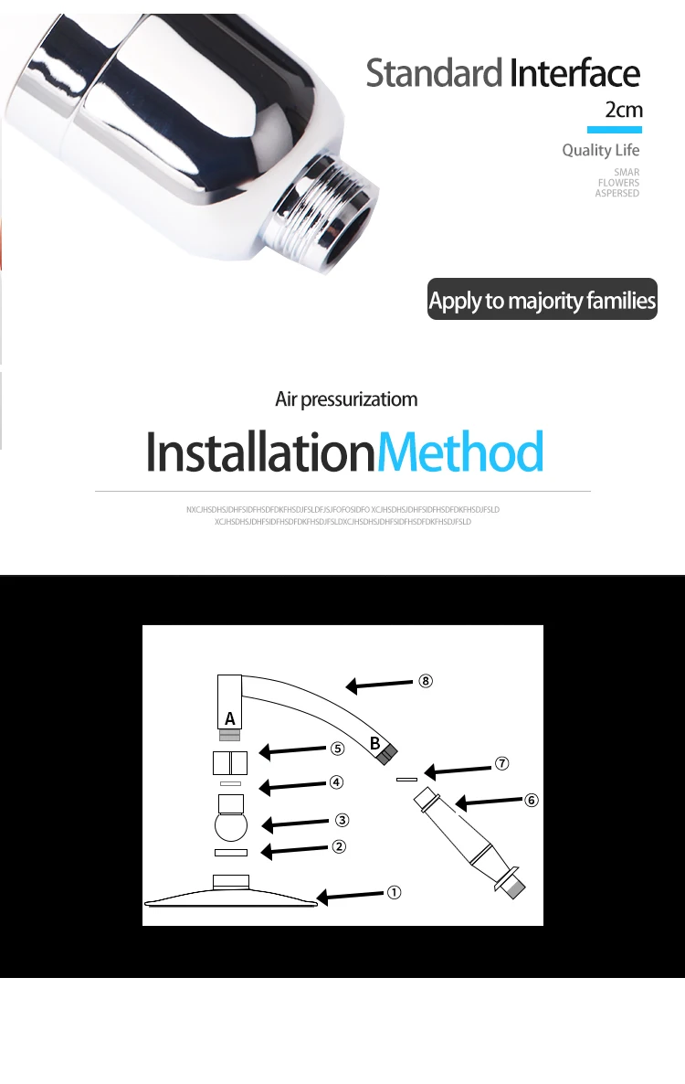 SHAI многофункциональная большая ручная насадка для душа 6 дюймов повышающий давление водопад душевая головка качество очистки воды душевой фильтр