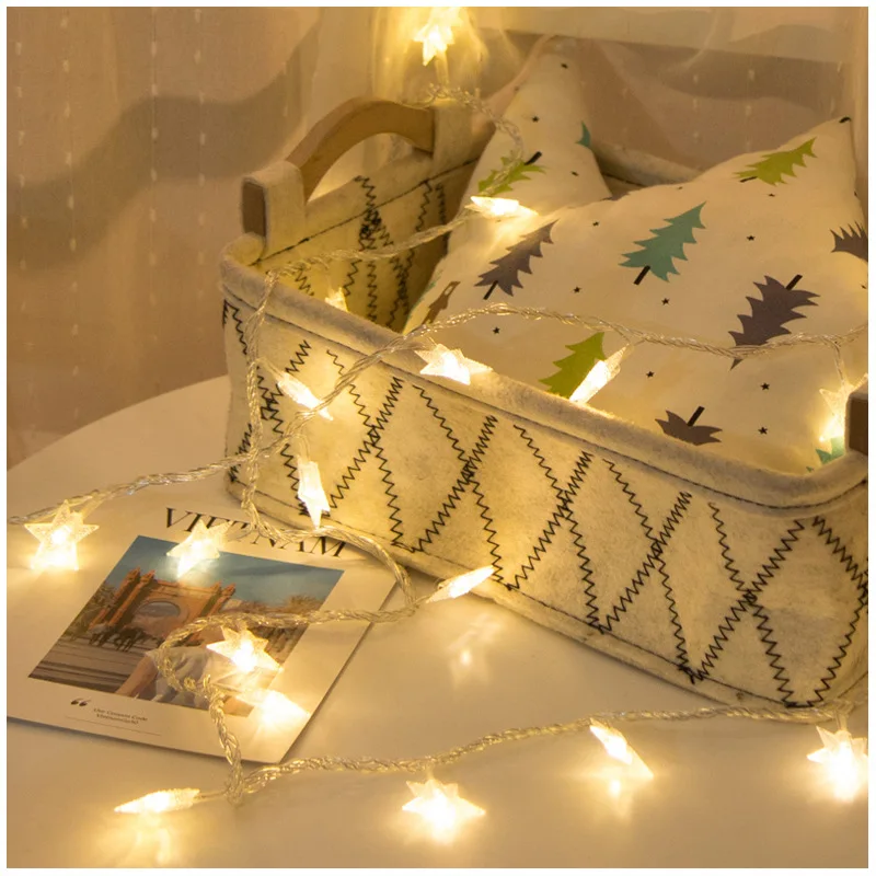 

Best 10/20/40/50 LED Star Light String Garlands Battery Girl Christmas Light Holiday Party Wedding Decorative Fairy Lights