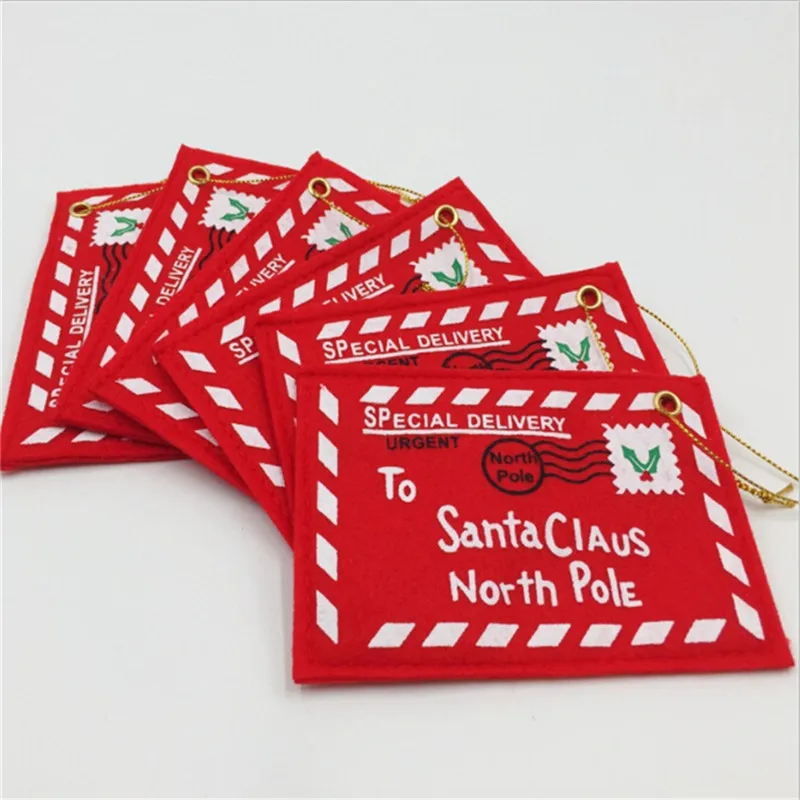 Santa Claus 2 Colors Red/Green Christmas Envelope Pendant Tree Accessories Christmas Small Gift Candy Bags Home Party Xmas Decor