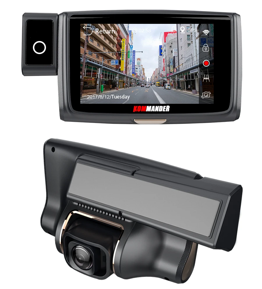 KOMMANDER " ips Wi-Fi видеорегистраторы для автомобилей Камера dual FHD 1080 P Novatek NT96663 Sony290 Сенсор с ночным видением