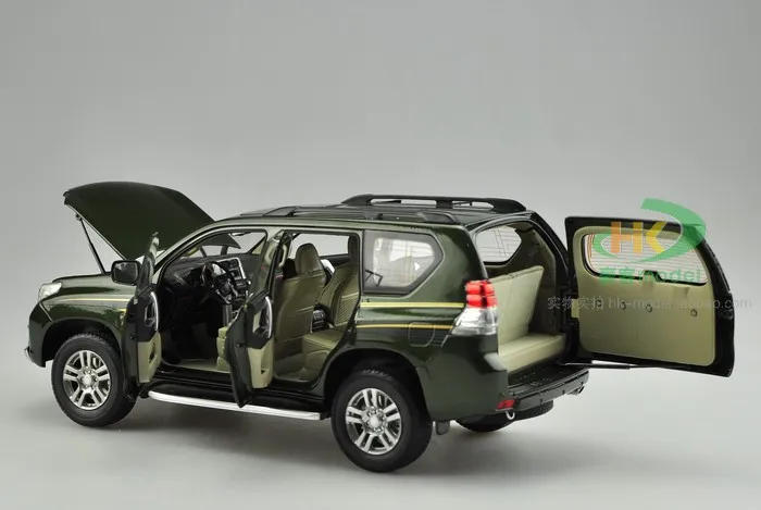 Литье под давлением 1/18 Toyota Land Cruiser Prado модель автомобиля SUV игрушки зеленый для мальчика Коллекция подарков оригинальная коробка