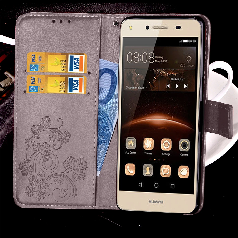 Модный чехол кошелек для Huawei Y5II Y52 Y 5ii CUN U29 L21 Y6 II Compact Honor 5A L01 5 0 &quot мягкий