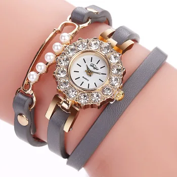 

2020 Selling Speed Sell Pass Hot Style Fashion Girls Band Set Auger Alloy Dial Pearl Strap Bracelets Table
