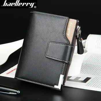 

2019 new gift card holder for men carteira men wallets pu leather wallet hasp design men wallets with coin pocket purse