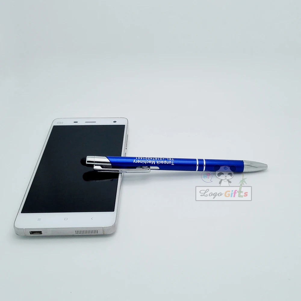 

Nice Promotional Stylus touch Pen custom with any logo design in cdr and pdf format and any font of text nice party giveaways