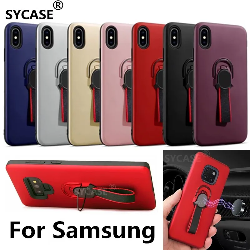 SYCASE Raytheon Multi-function bracket shell For Samsung J4 J6 Plus J8 J7 Prime J3 J5 EU Case car magnetic Anti-knock Cover |
