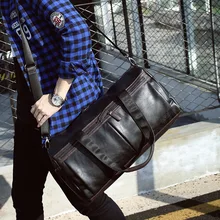 Роскошные кожаные сумки для деловых поездок для мужчин винтажная корзина сумки большой объем мужская сумка на плечо мужская вещевая сумка для багажа Сумка