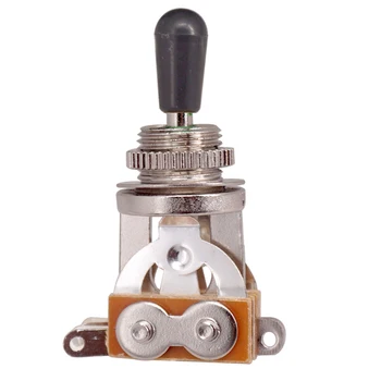 

2Pcs 3-Channel Toggle Guitar 3 Way Switch Pickup Selector Toggle with Rhythm Treble Washer Ring Plate Black