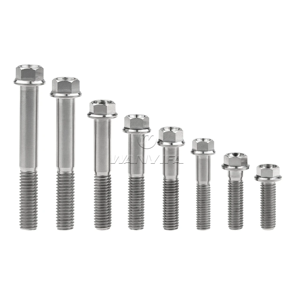 Flange Head Titanium Ti Bolt Screw M6x10 15 20 25 30 35 40 45 50 55 60 65mm Bolt