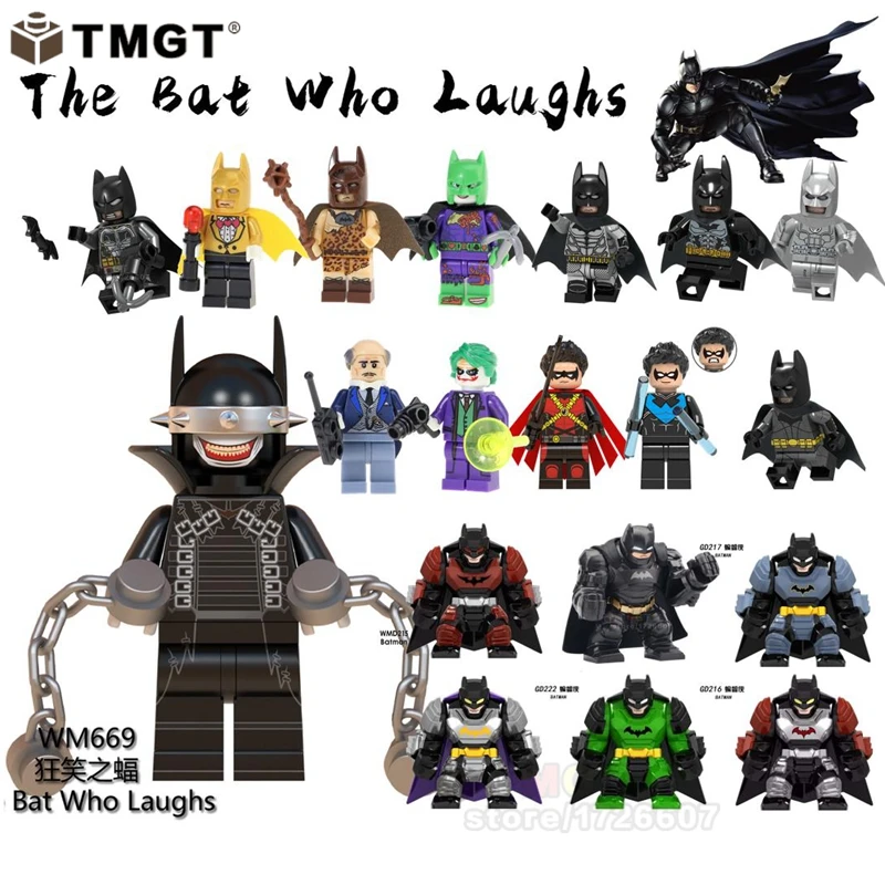 Batman mini figures black marvel comics Hero joker dc building like block