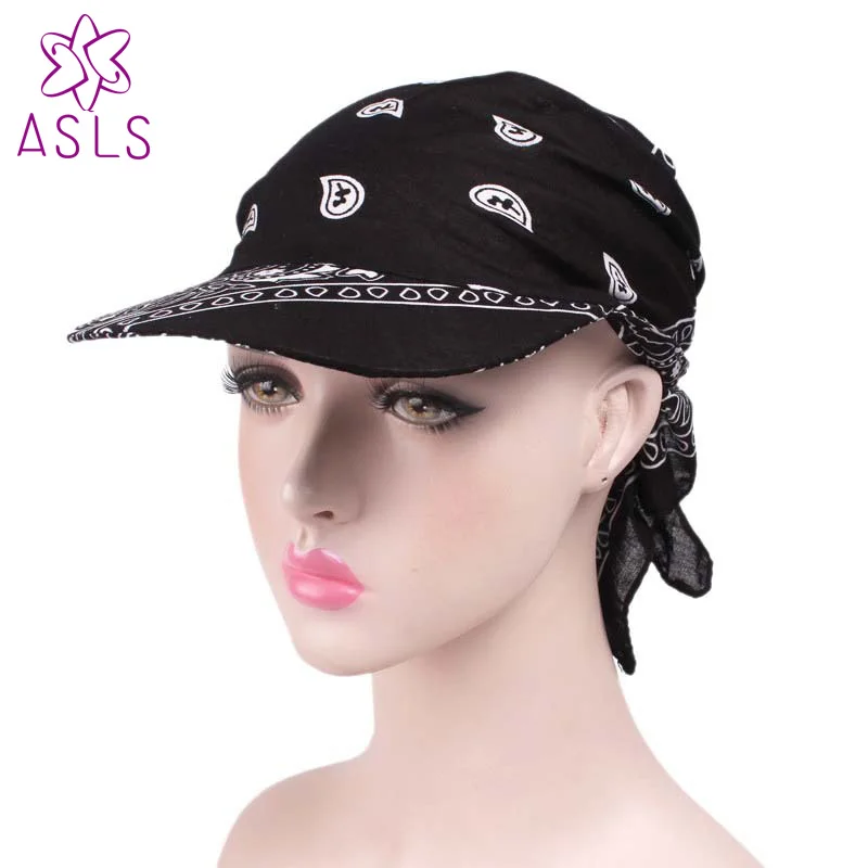 New arrival unisex sun cap paisley Fitted Bandana Hat outdoor sun bandans cap Head Scarf bandit turban cap for men and women