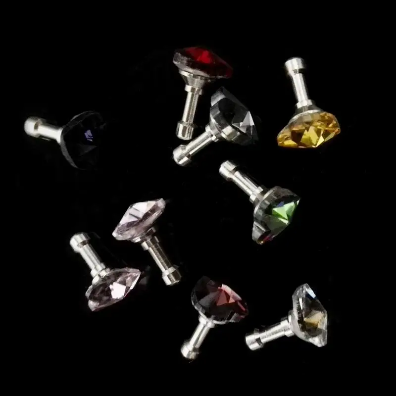 

5PCS/lot Shine Rhinestone Phone Charms Mixed Colors Fashion AAA Crystal Heart Mobile Charms Jewelry decoration Accessoreis
