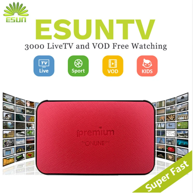 

1 Year IPTV Included ESUNTV AVOV TVONLINE IPTV box Android Set top box Italy IPTV Germany Sweden Albania Potugal IPTV