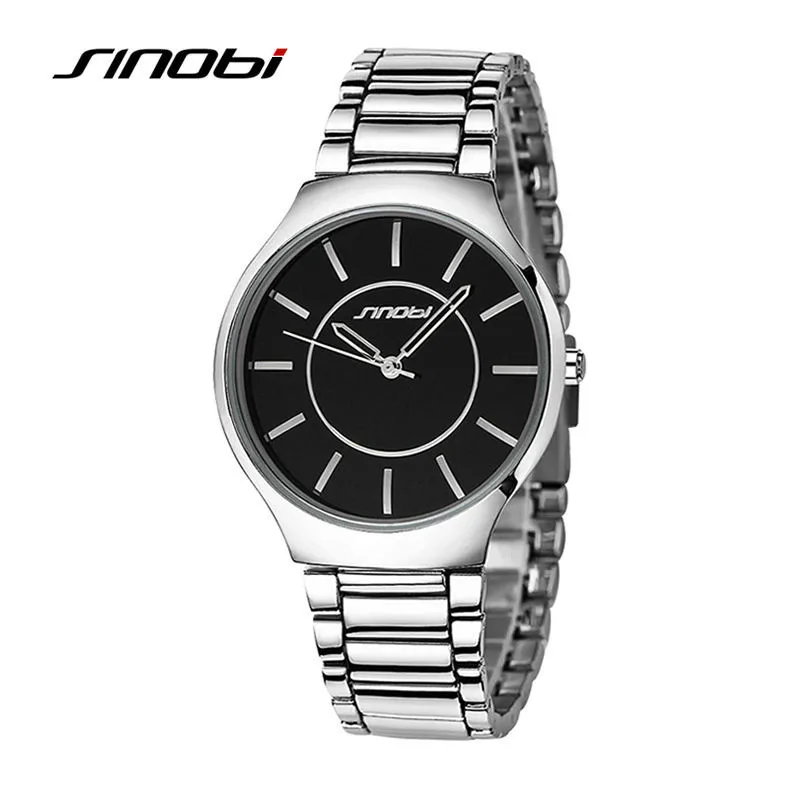 

SINOBI Ultra Slim Casual Mens Designer Watches Luxury Watch Clock Male Sport Quartz Business Fashion Wristwatch Erkek Kol Saati