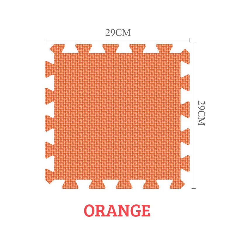 Meiqicool/детский коврик-пазл из пены EVA/18 или 24 шт./партия, блокирующая плитка для упражнений, напольный ковер для детей, каждый 29 см X 29 см - Цвет: ORANGE