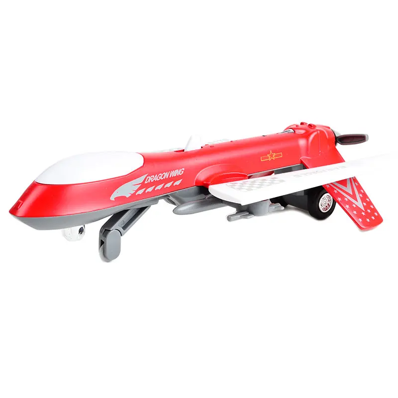 UAV US Pterosaurs Unmanned Aerial Vehicles Reconnaissance Aircraft Plane Alloy sSound and Light Pullback Diecast Model Yoys