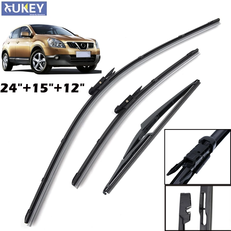 

Misima Windshield Windscreen Wiper Blades For Nissan Qashqai Dualis J10 Front Rear Window Wiper Blade 2006-2013 2012 2011 2010