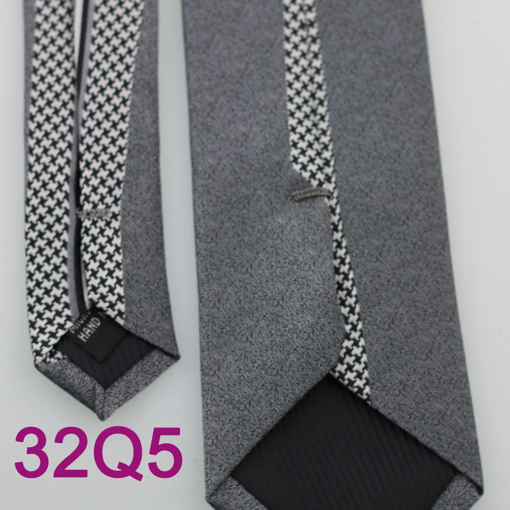 YIBEI Coachella темно-серая бордюр мужской галстук черно-белый в Вертикальную Полоску геометрический Gravatas De Seda классика новые галстуки для мужчин