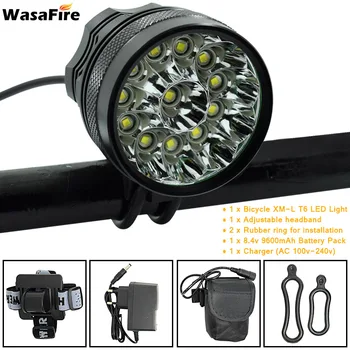

Waterproof 12* T6 LED Bike Light Headlamp 20000lm Bicycle Front Lights luces bicicleta fietsverlichting Cycling bike accessories