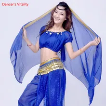 Шифоновое сари танцевальная одежда Индия танец живота одежда головной убор шарф головной убор Болливуд танцевальный костюм вуаль на голову