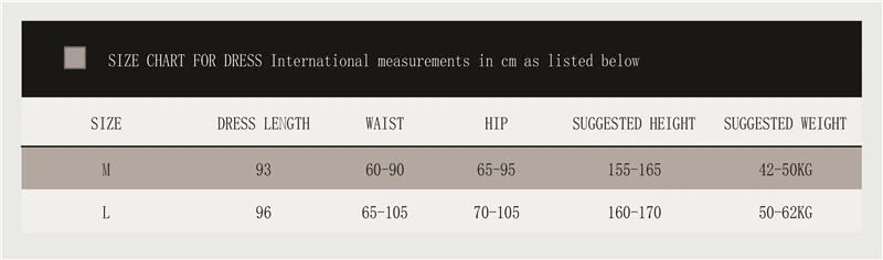 Indian Dance Dress Size Chart