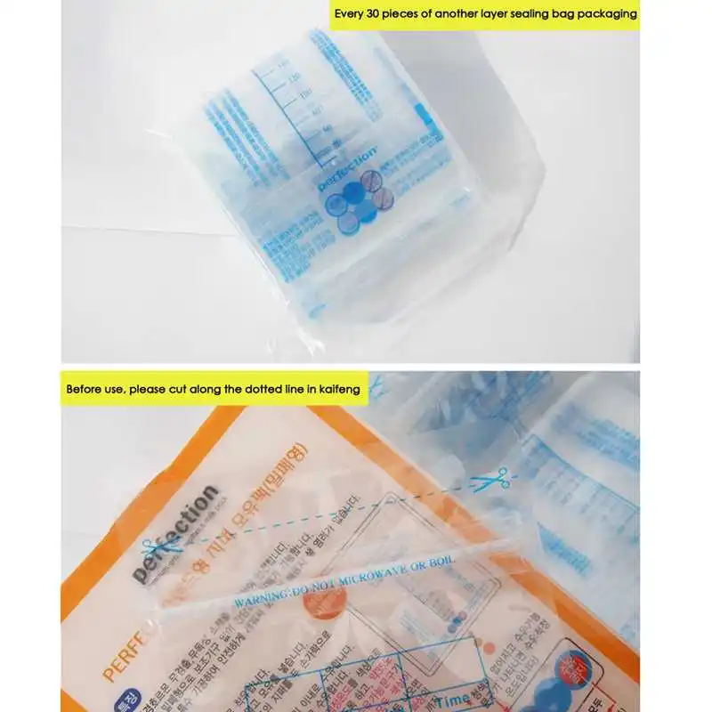 Хранение грудного молока контейнер для детского питания хранение грудного молока мешки морозильник большой размер 250 мл одноразовый контейнер для заморозки молока мешки 20 шт
