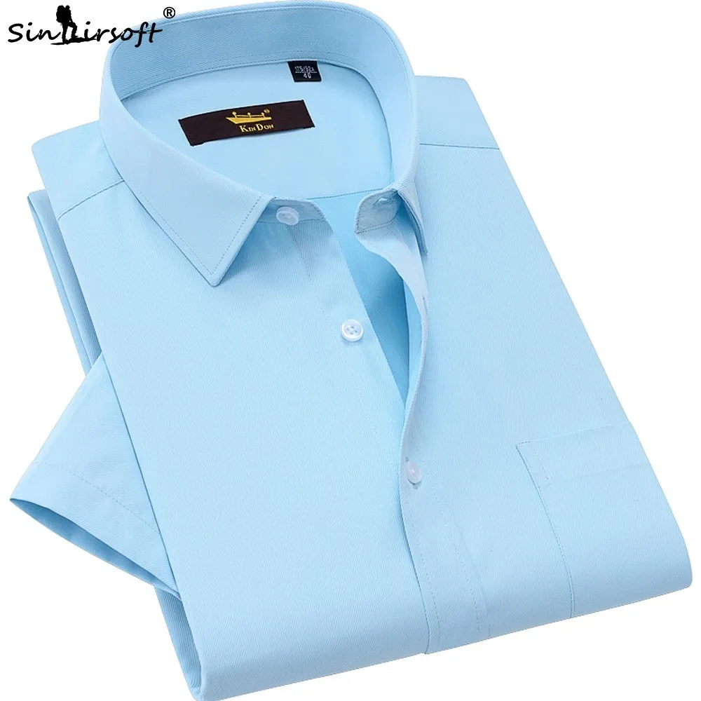 

SINAIRSOFT2019 Business Casual Brand Men's Shirt Short Sleeve Slim High Quality Tops Summer New Hot Men's Shirts Free Shipping