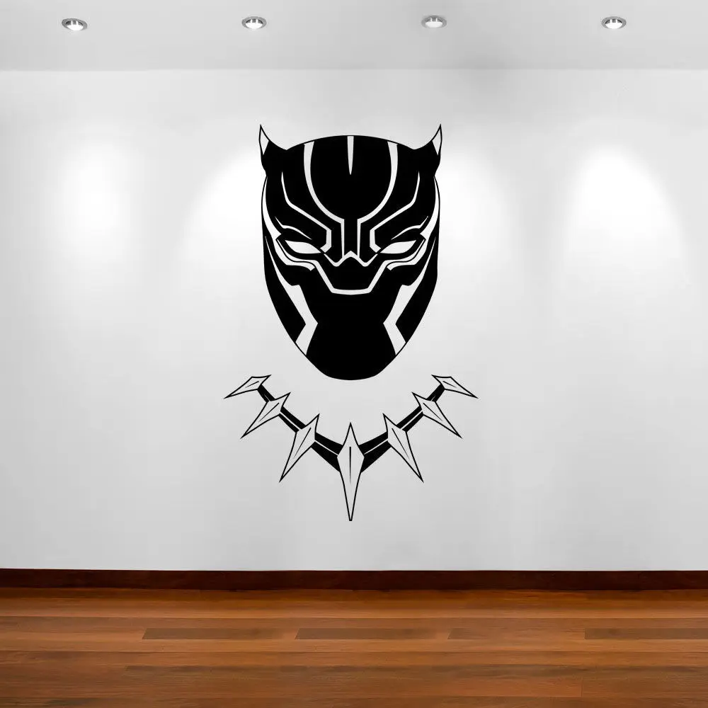 

Black Panther Stickers Mask Comics Avengers Room Decal Wall Vinyl Decals Art Home Decor stickers for kids rooms Mural Poster