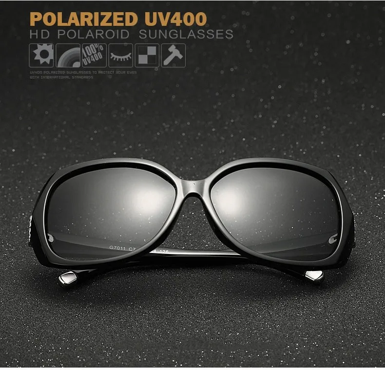 Превосходное качество ретро классические Поляризованные солнцезащитные очки элегантные женские резные Солнцезащитные очки с большой оправой поляризованные зеркальные женские
